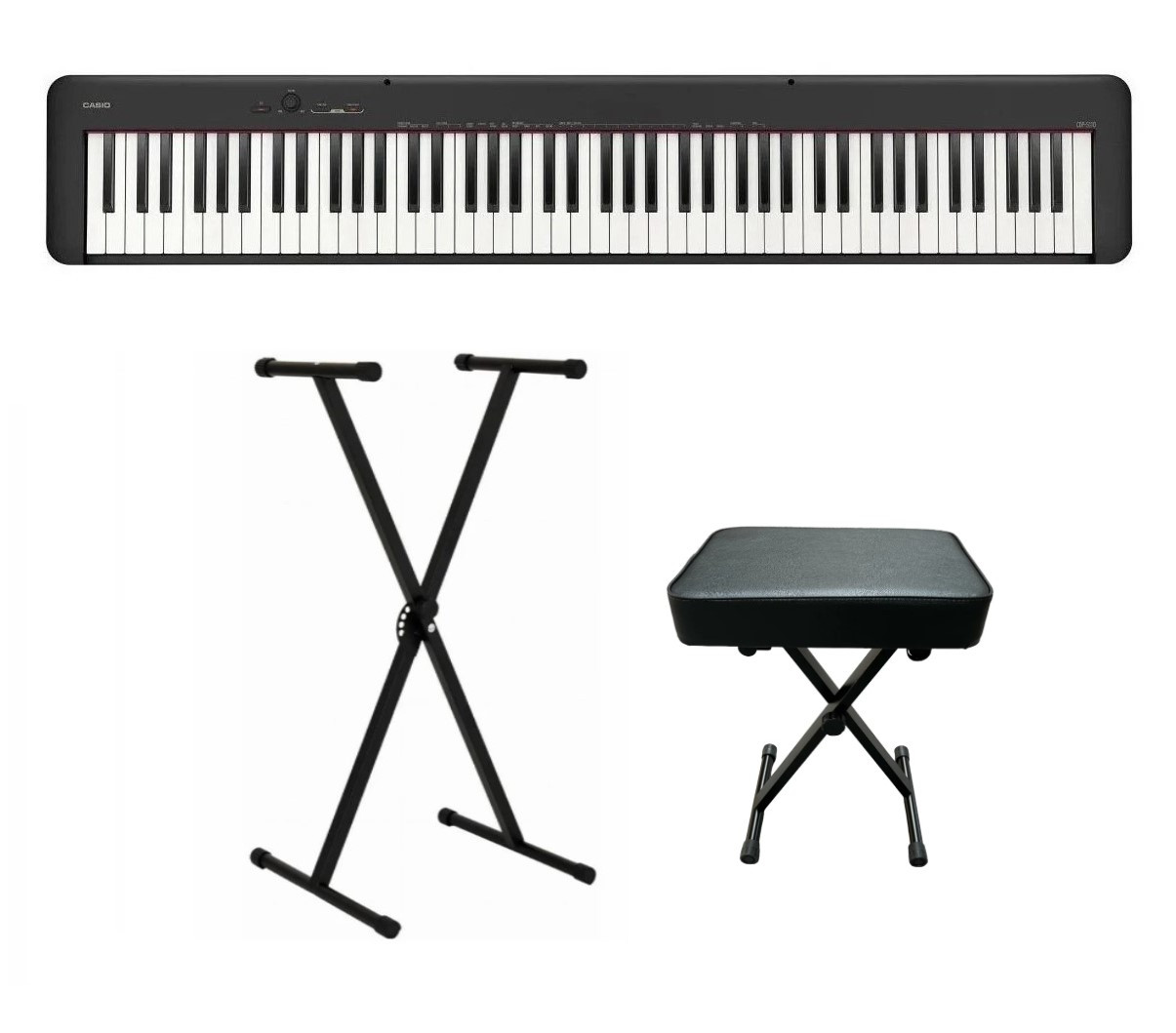 CASIO CDP-S110 BK - PIANINO CYFROWE + STATYW + ŁAWA
